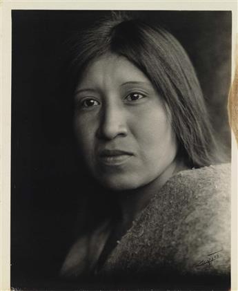 EDWARD S. CURTIS (1868-1952) A group of 12 signed silver prints, including portraits, studies of the Hupa fishermen, and numerous publi